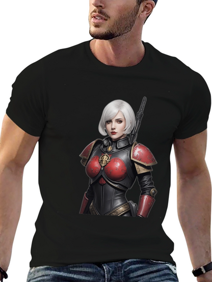 Sci-Fi Warrior Woman Graphic Tee - Black