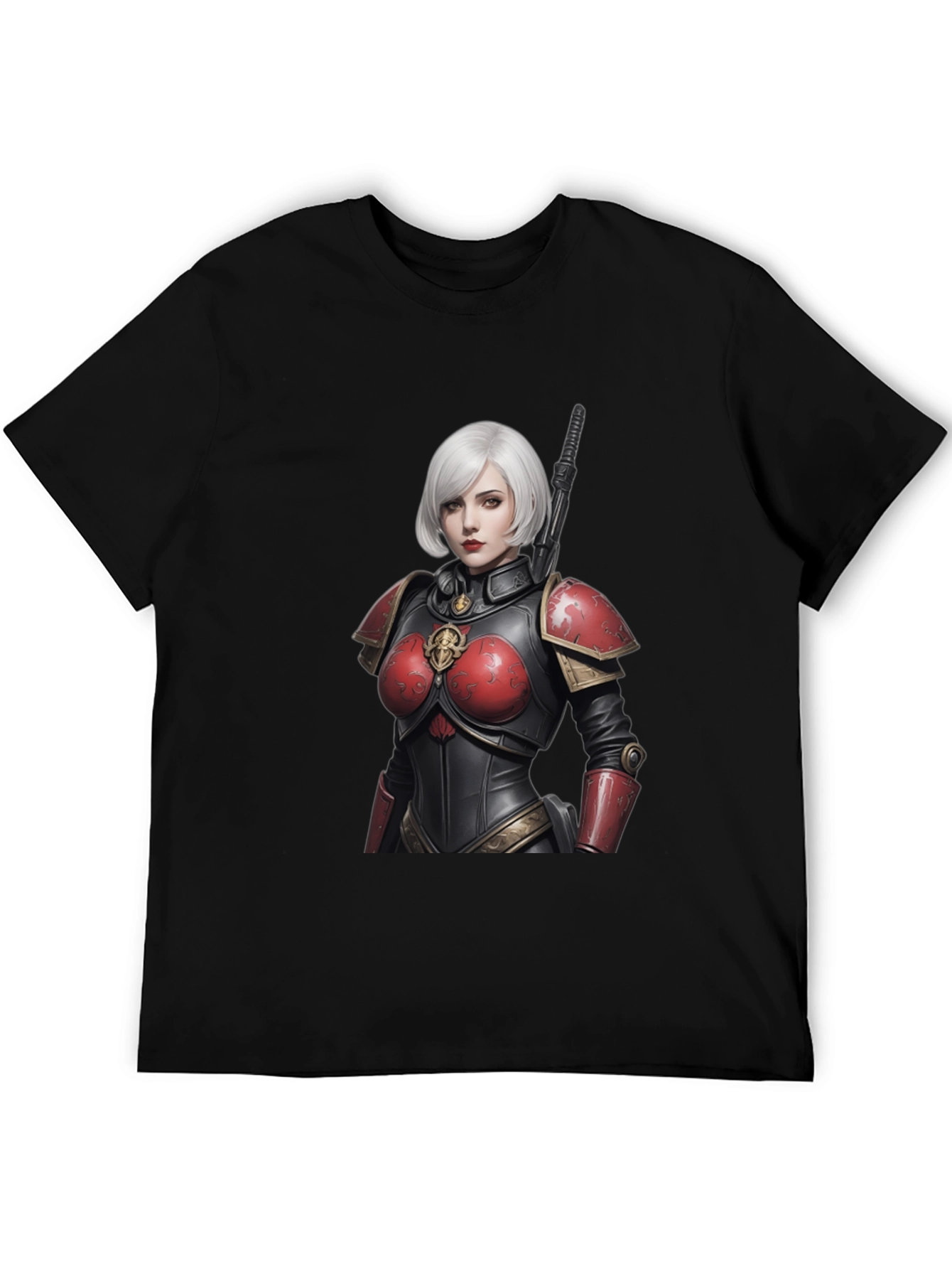 Sci-Fi Warrior Woman Graphic Tee - Black