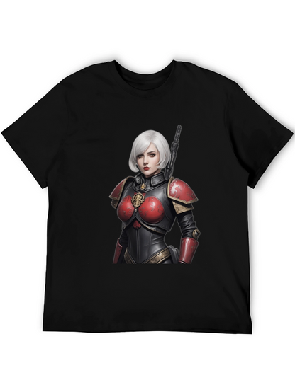Sci-Fi Warrior Woman Graphic Tee - Black