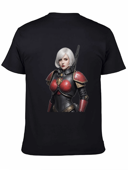 Sci-Fi Warrior Woman Graphic Tee - Black