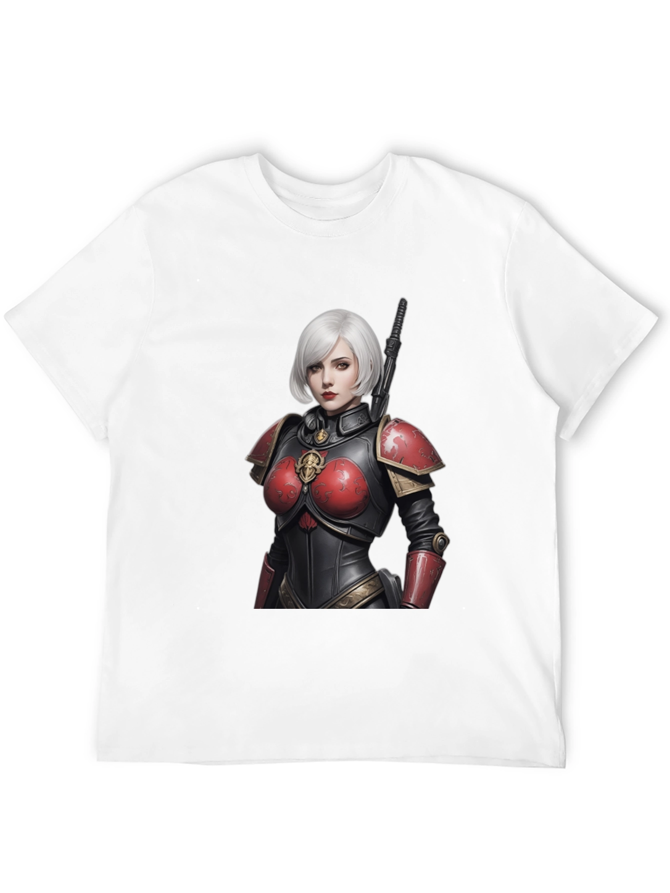 Sci-Fi Warrior Woman Graphic Tee - Black