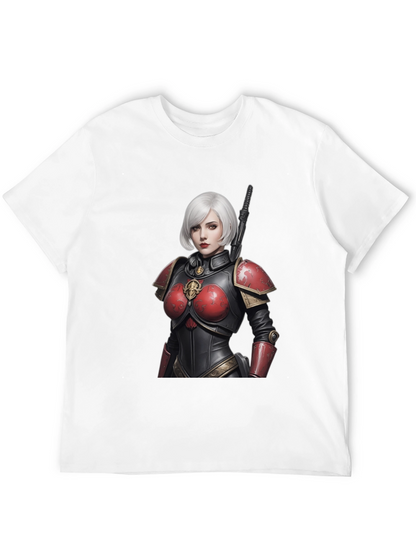 Sci-Fi Warrior Woman Graphic Tee - Black