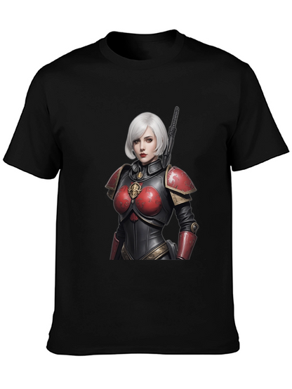 Sci-Fi Warrior Woman Graphic Tee - Black