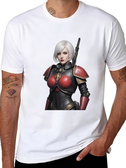 Sci-Fi Warrior Woman Graphic Tee - Black
