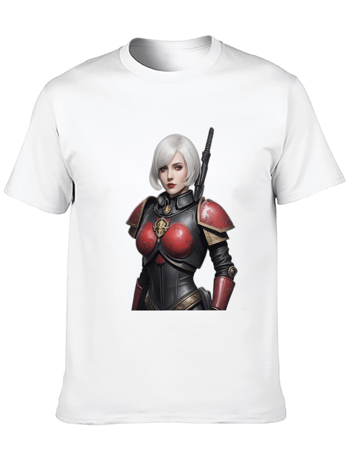 Sci-Fi Warrior Woman Graphic Tee - Black