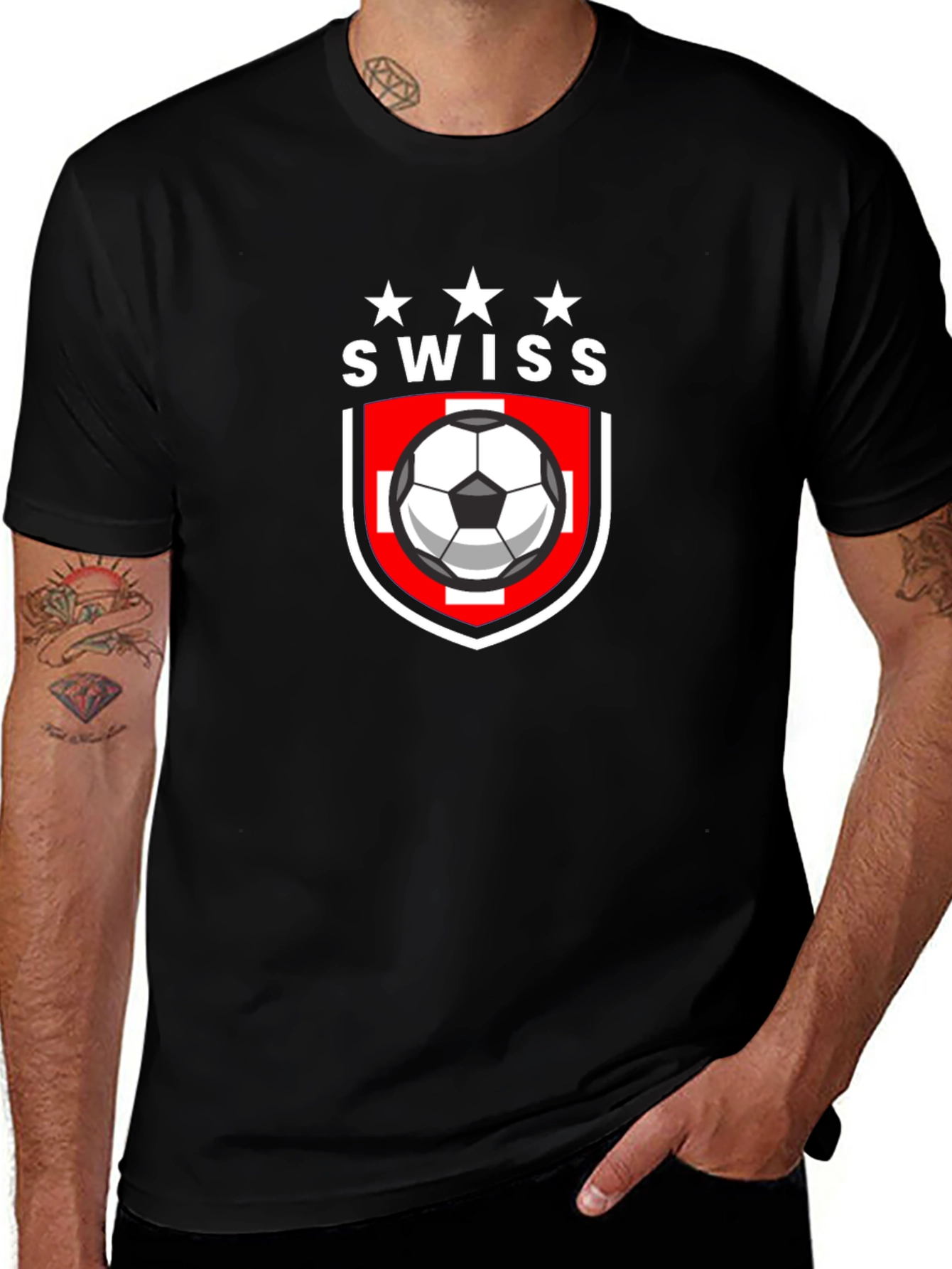 Swiss Soccer Pride T-Shirt - Black