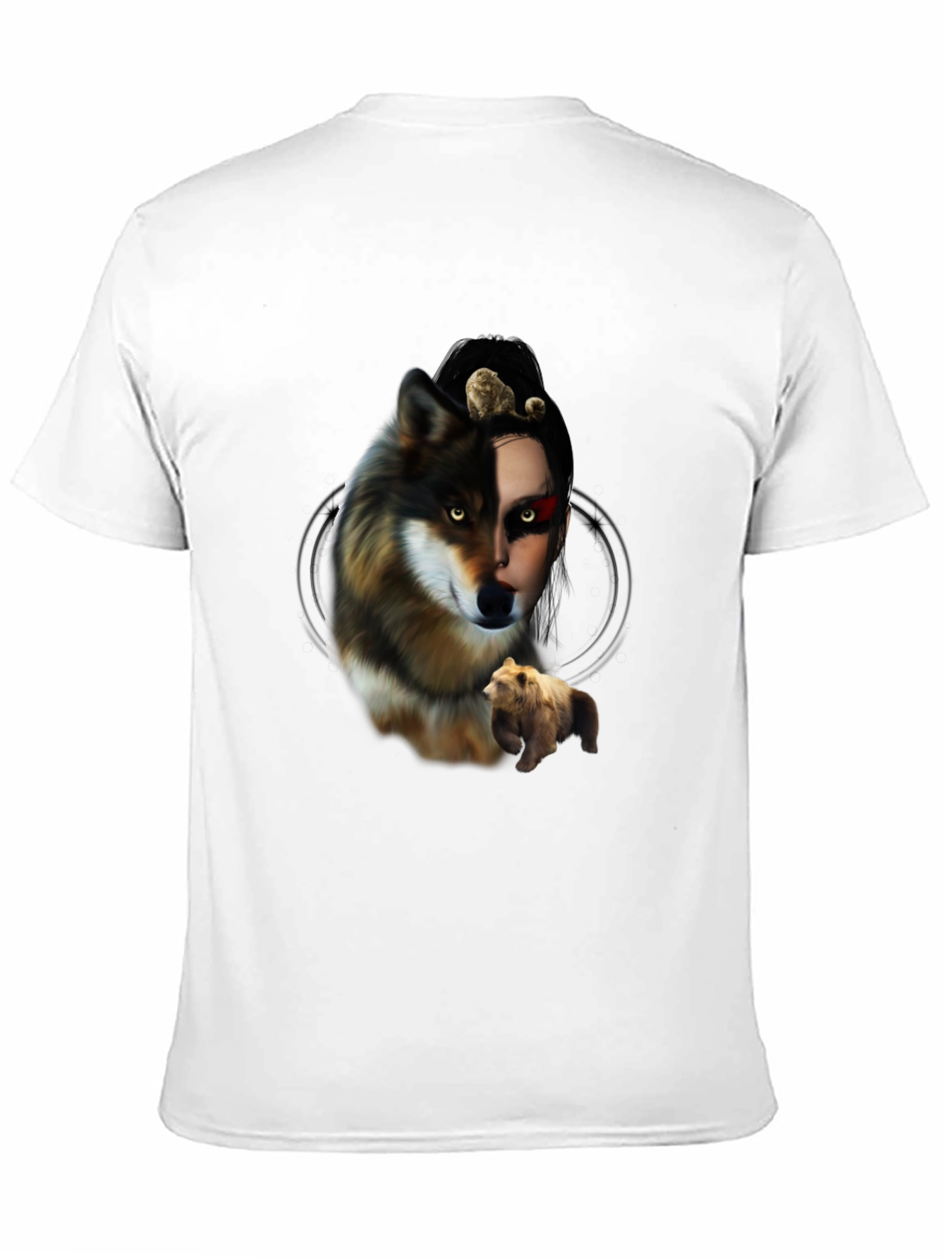 Wolf & Bear T-Shirt - Nature Inspired Graphic Tee