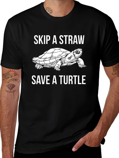 Skip a Straw Save a Turtle Graphic Tee