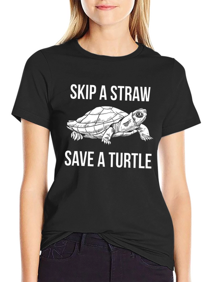 Skip a Straw Save a Turtle Graphic Tee