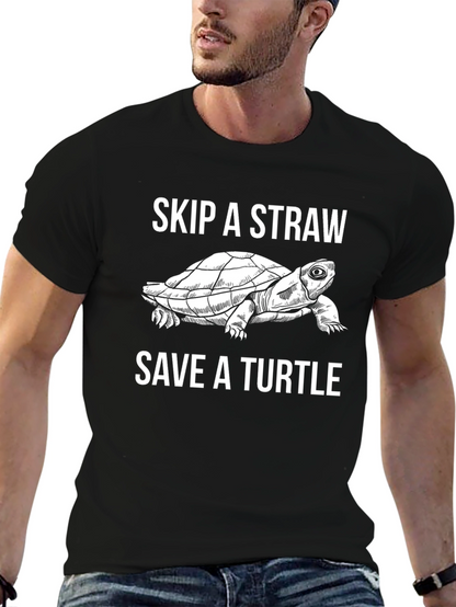 Skip a Straw Save a Turtle Graphic Tee