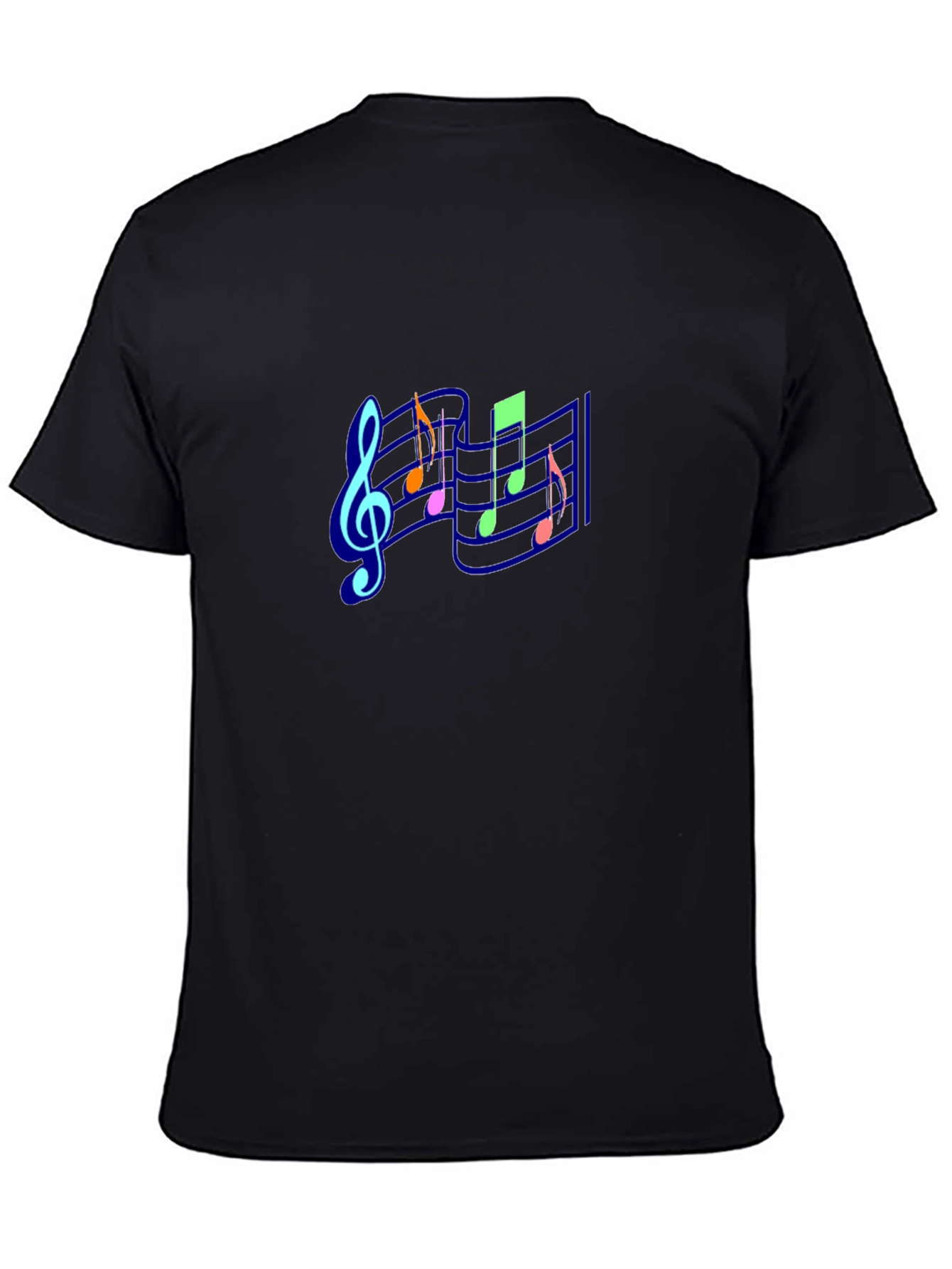 Musical Notes Black T-Shirt