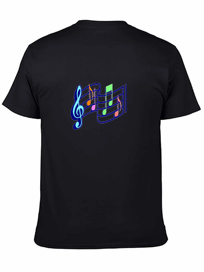 Musical Notes Black T-Shirt