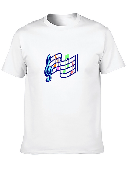 Musical Notes Black T-Shirt