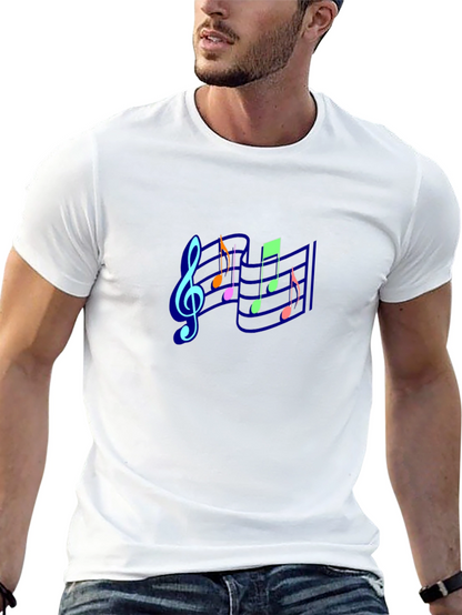 Musical Notes Black T-Shirt