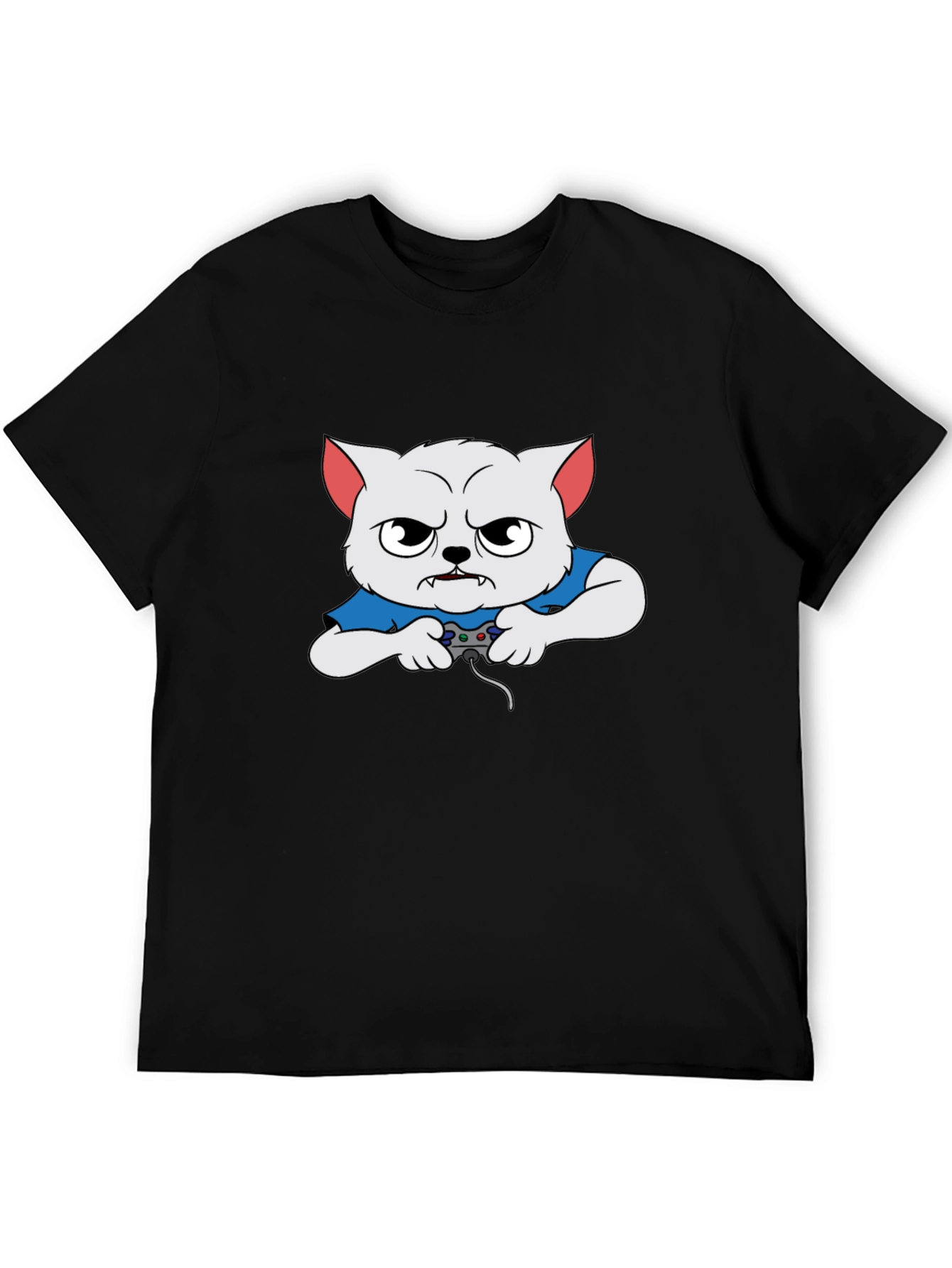 Gamer Cat Graphic T-Shirt