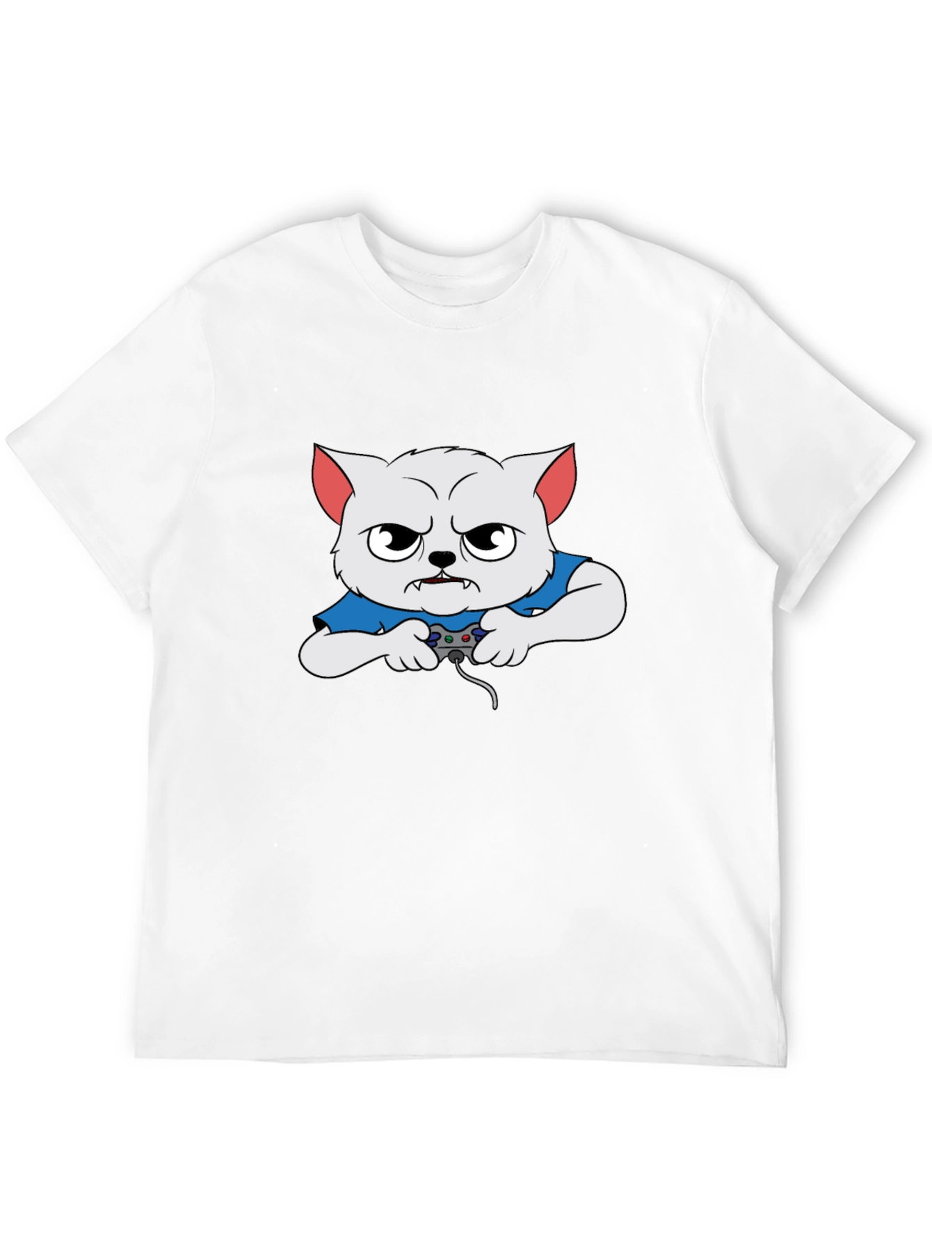 Gamer Cat Graphic T-Shirt