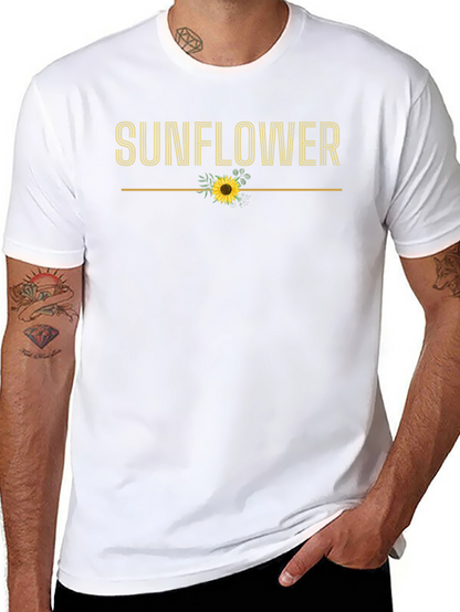 Sunflower Graphic Tee - Trendy Floral Design