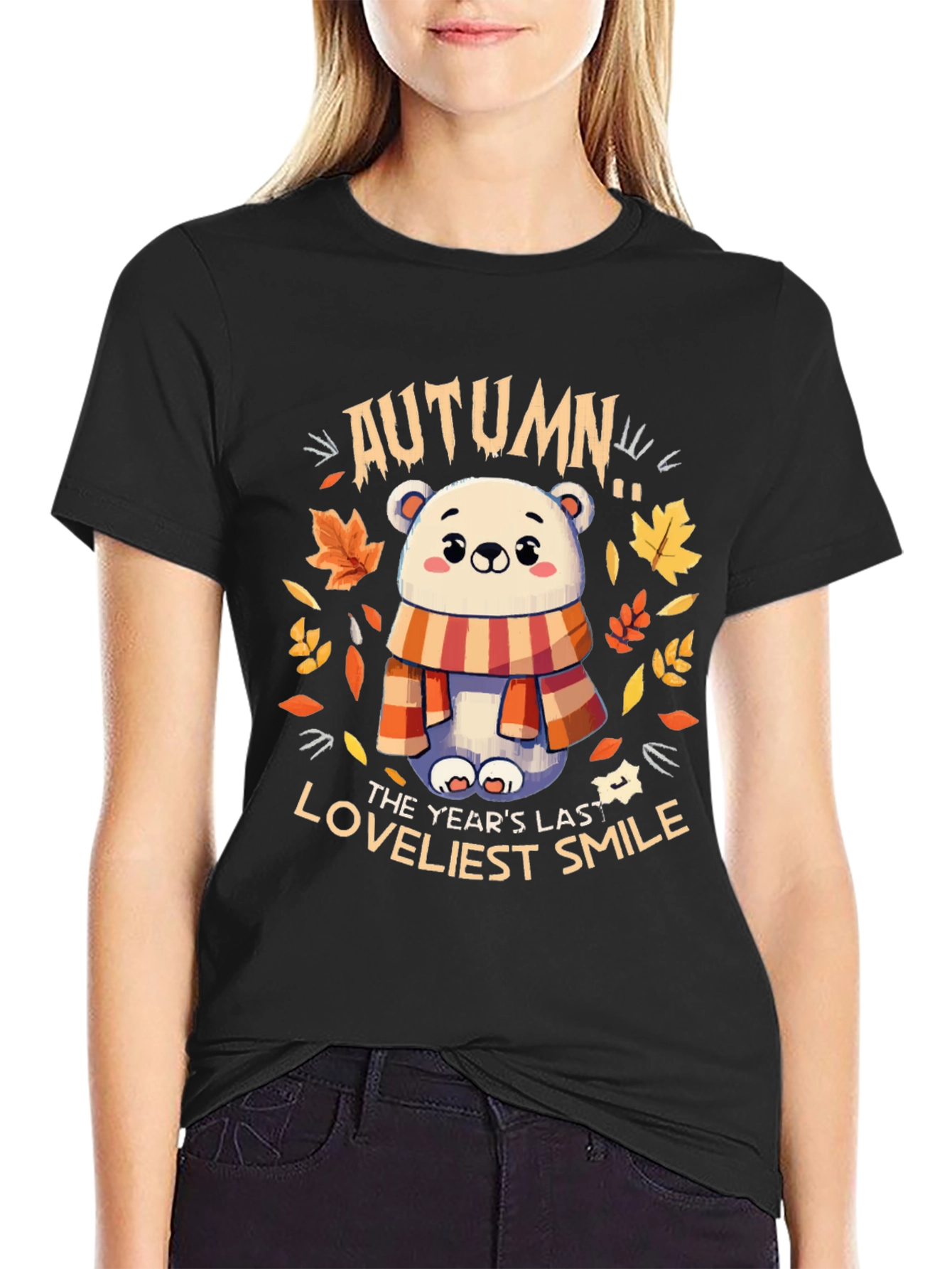 Autumn Bear Graphic T-Shirt