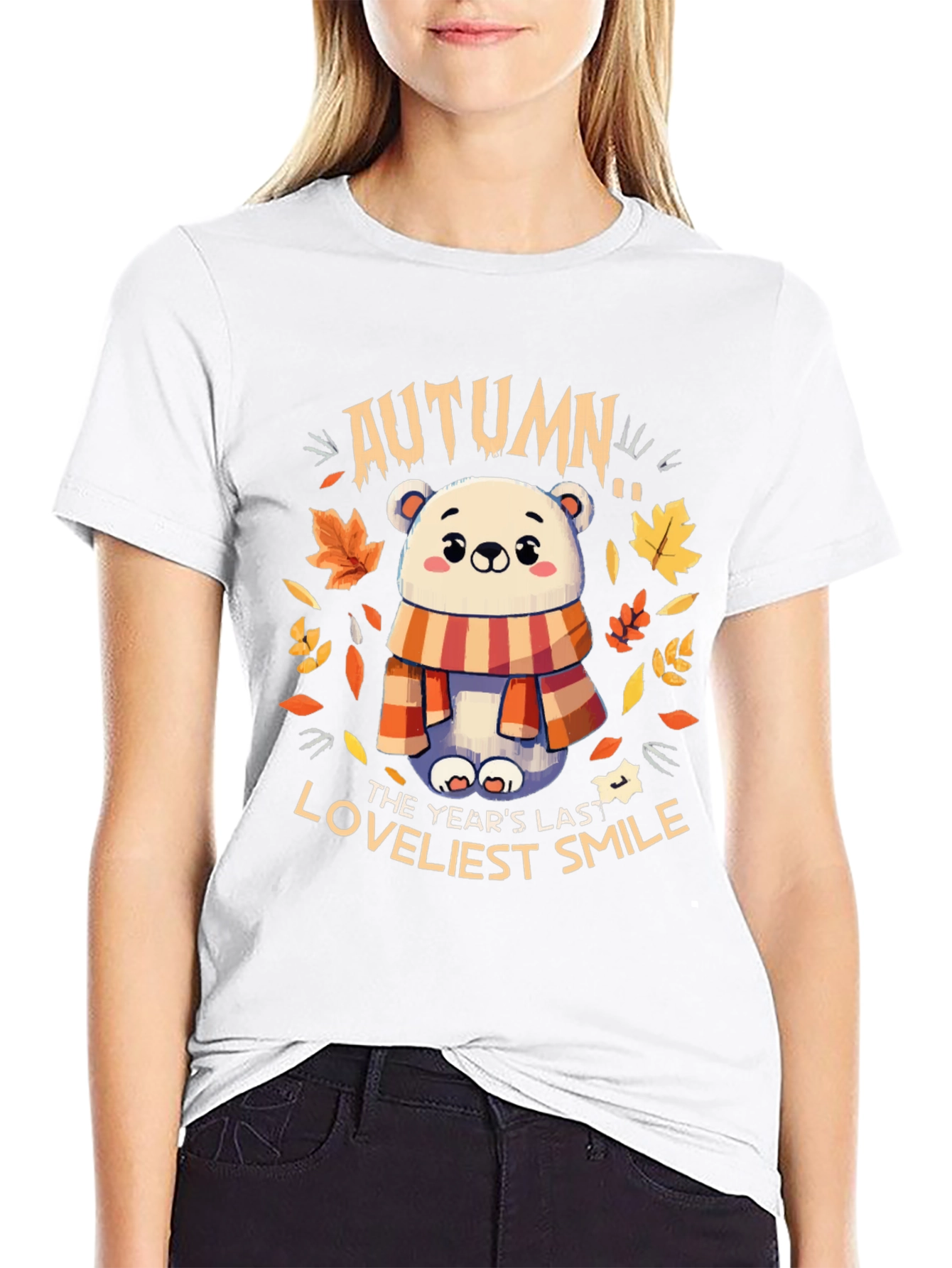 Autumn Bear Graphic T-Shirt