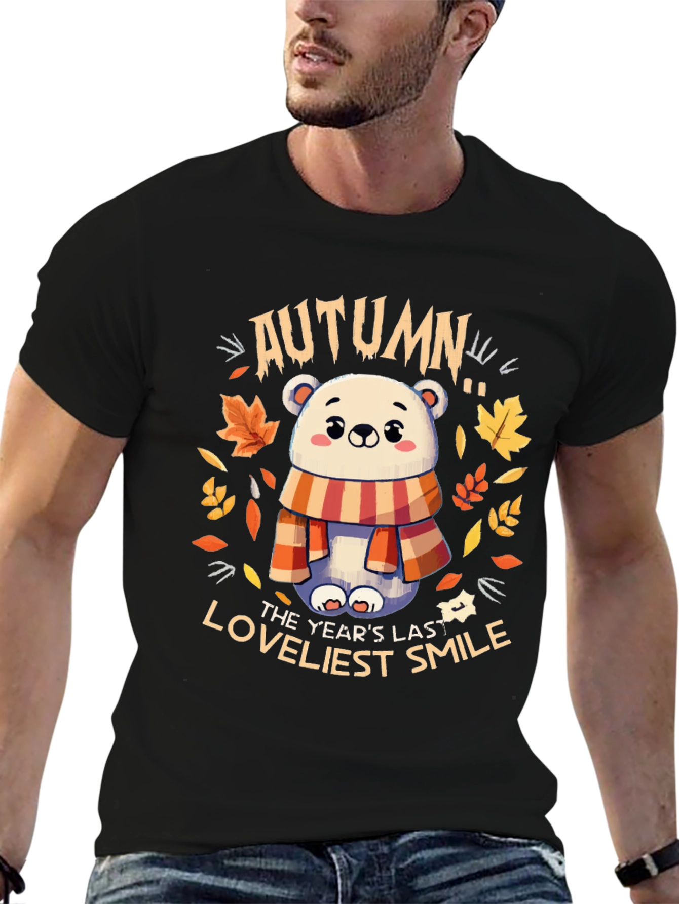 Autumn Bear Graphic T-Shirt