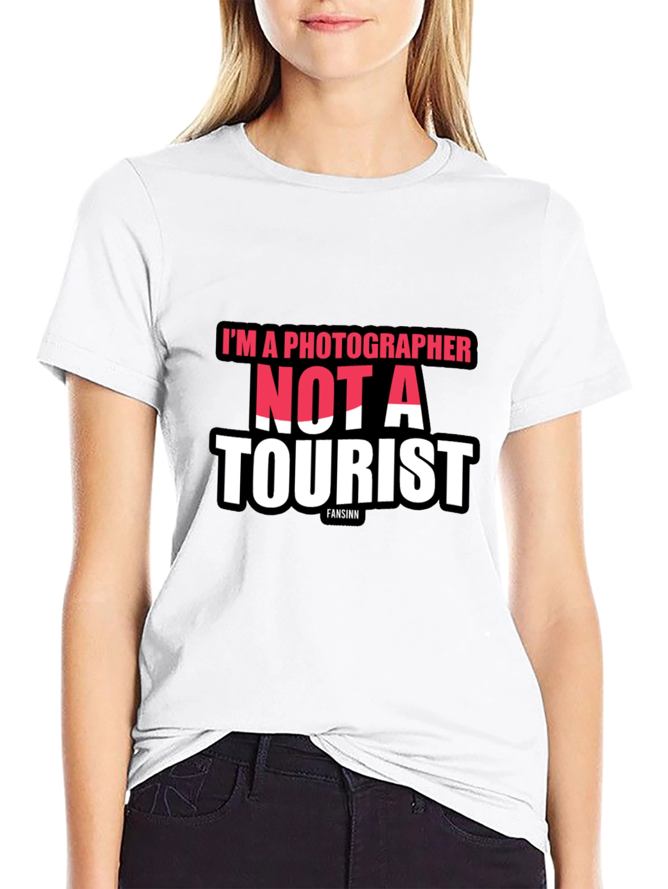 Im a Photographer Not a Tourist Black T-Shirt