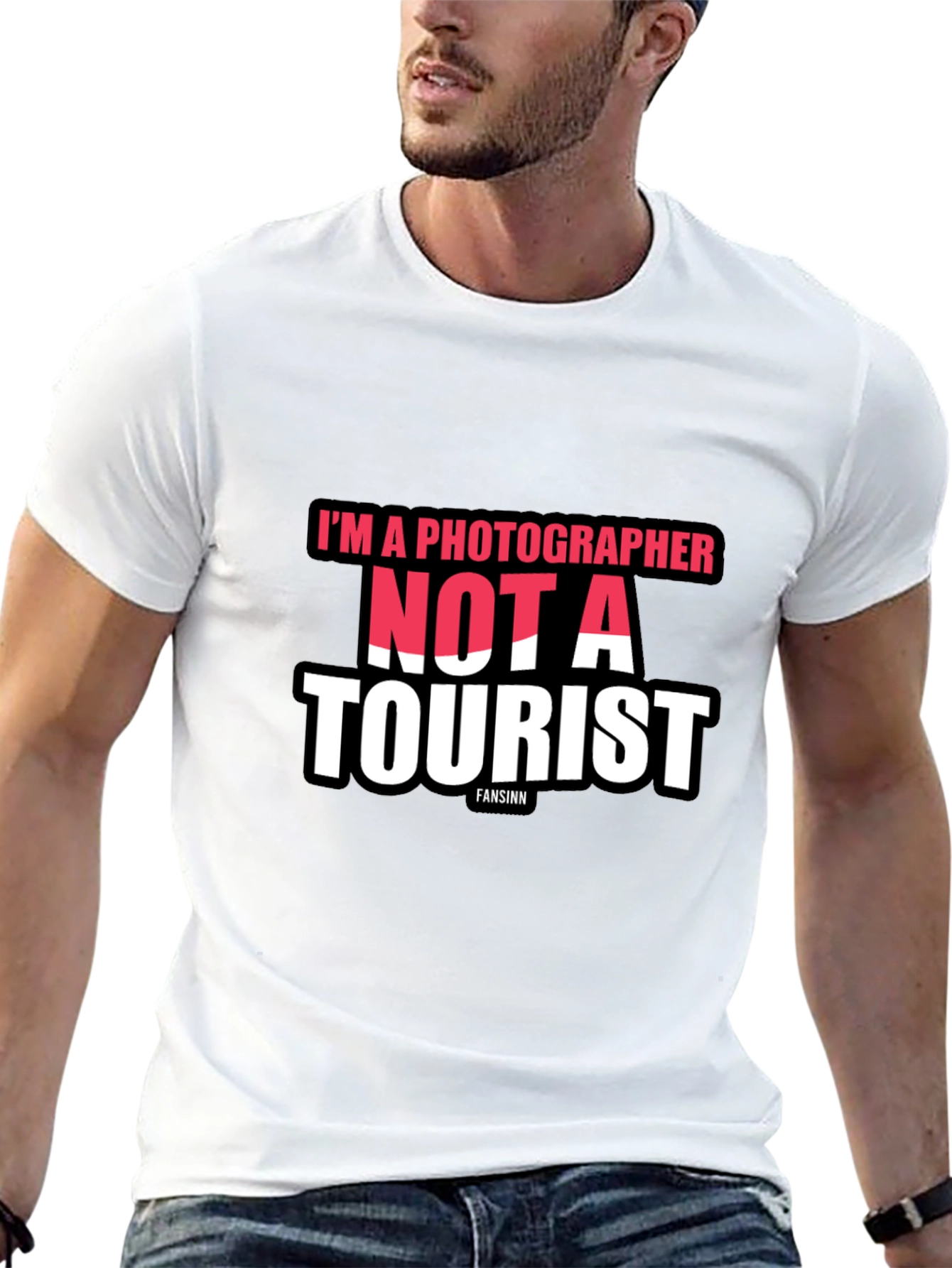 Im a Photographer Not a Tourist Black T-Shirt