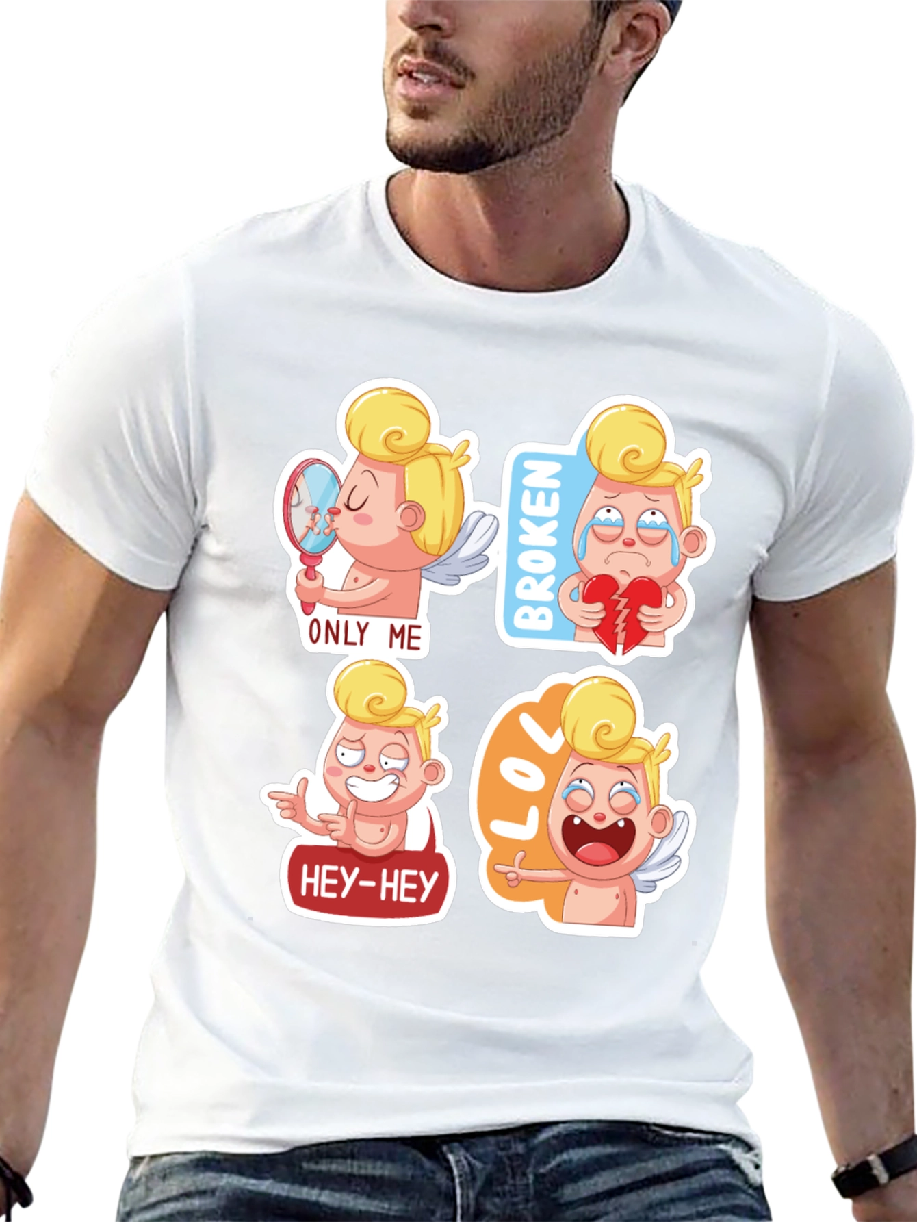 Cupid Emoji T-Shirt - Valentines Day Gift