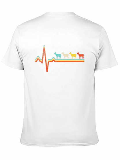 Goat Heartbeat Retro T-Shirt