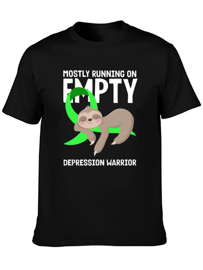 Mostly Running on Empty Depression Warrior Sloth Tee