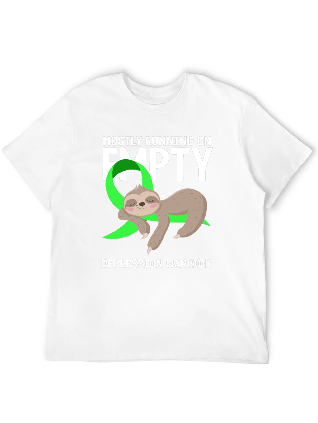 Mostly Running on Empty Depression Warrior Sloth Tee
