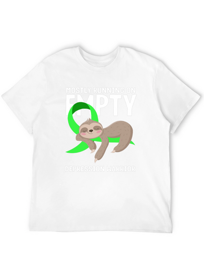 Mostly Running on Empty Depression Warrior Sloth Tee