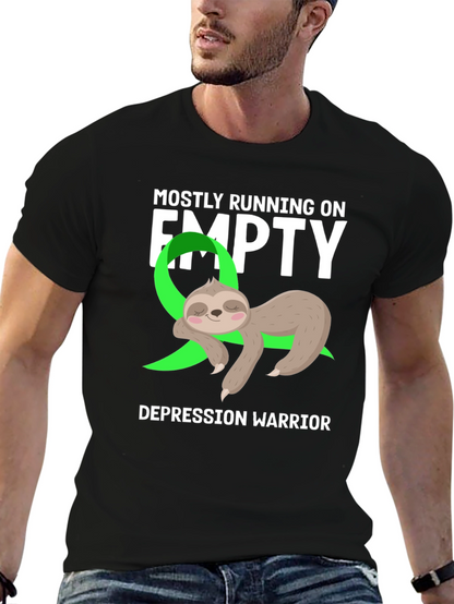 Mostly Running on Empty Depression Warrior Sloth Tee