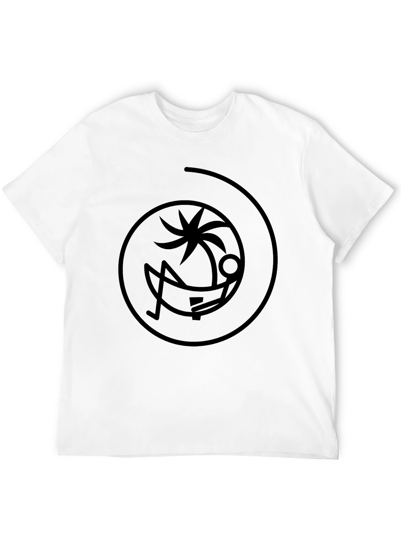 Relaxing Palm Tree Black T-Shirt