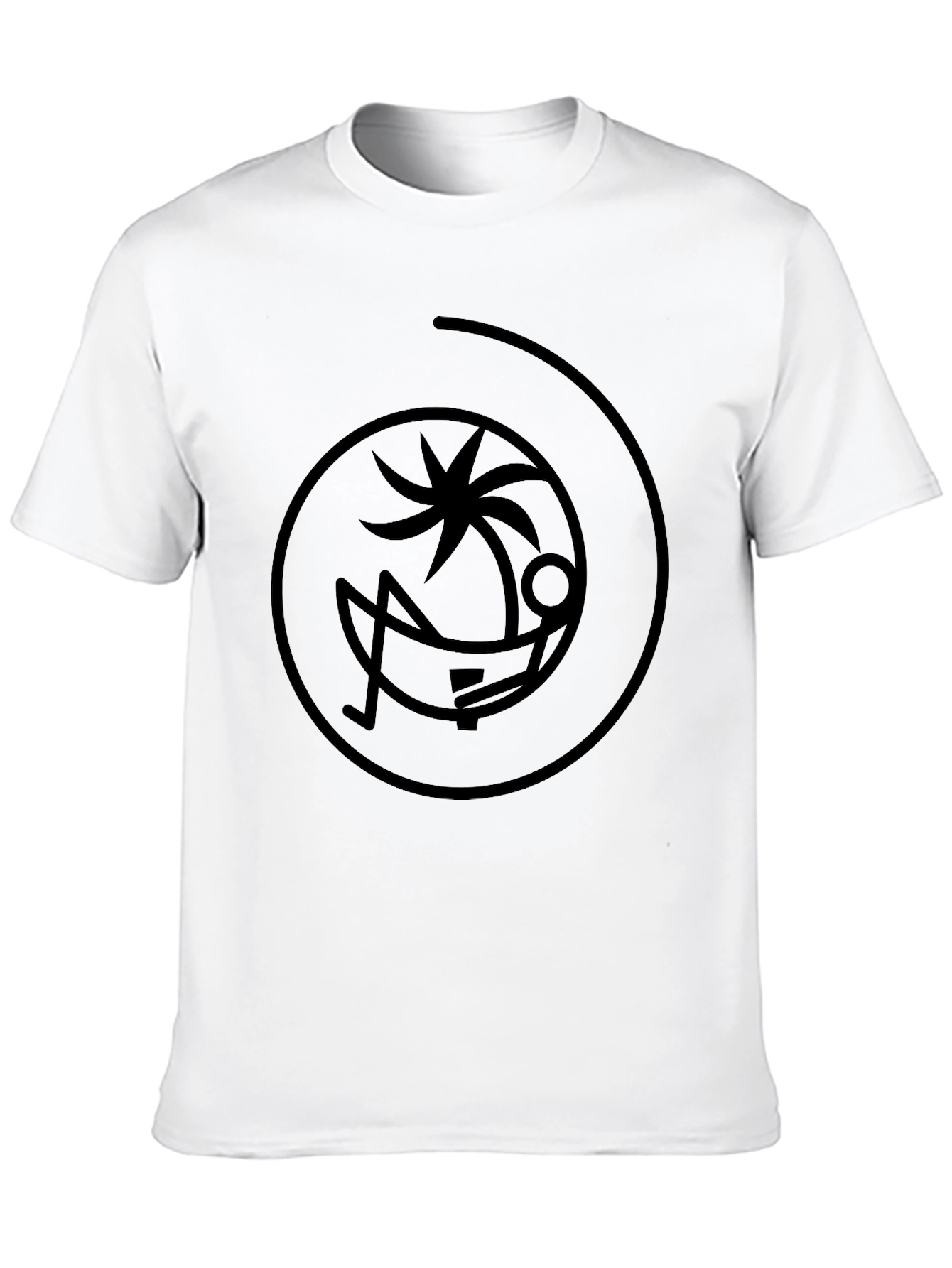 Relaxing Palm Tree Black T-Shirt