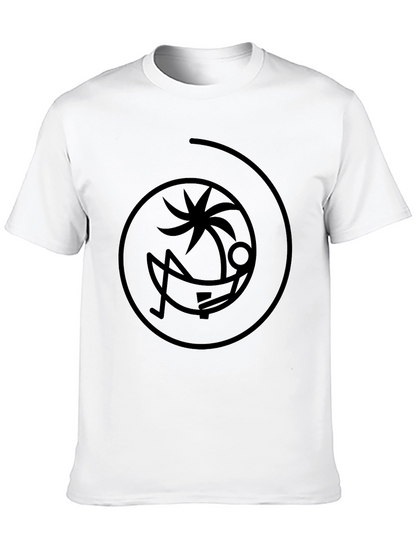 Relaxing Palm Tree Black T-Shirt