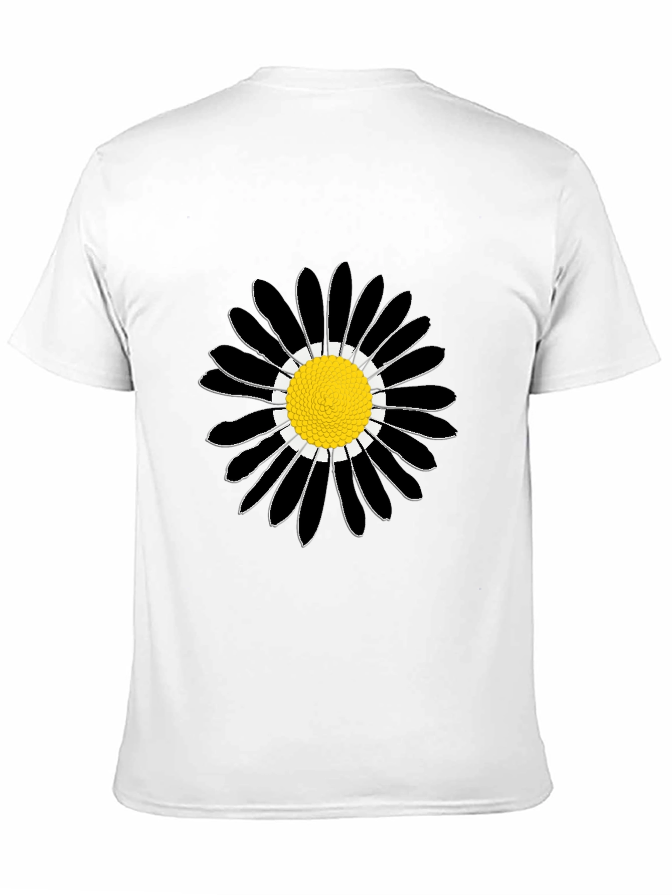 Black Daisy Graphic Tee - Stylish Cotton Comfort