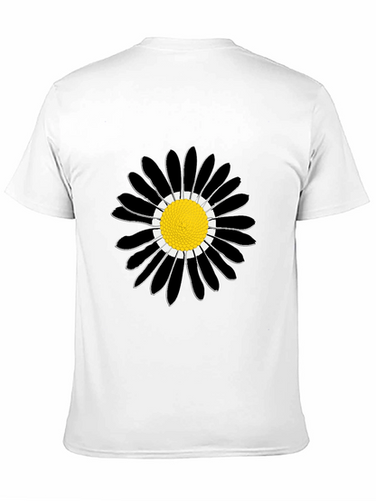 Black Daisy Graphic Tee - Stylish Cotton Comfort
