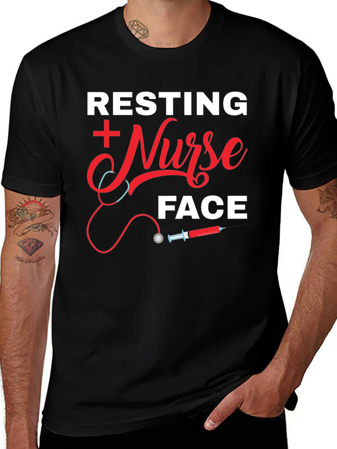 Resting Nurse Face Graphic T-Shirt