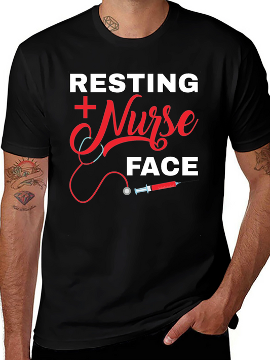 Resting Nurse Face Graphic T-Shirt