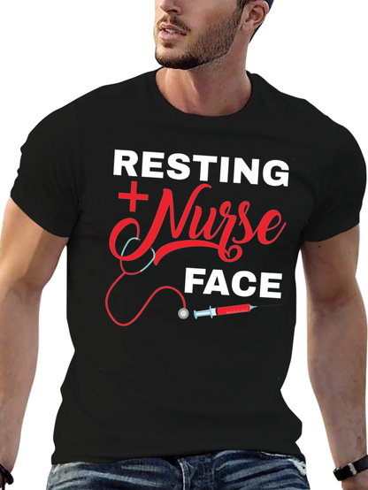 Resting Nurse Face Graphic T-Shirt