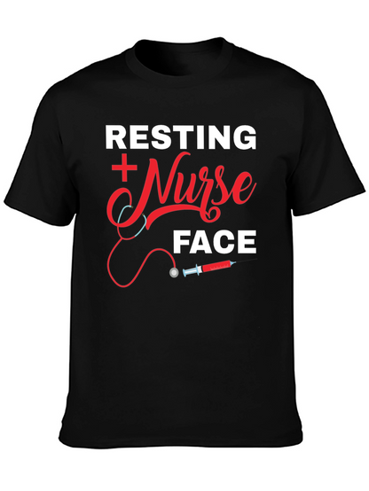 Resting Nurse Face Graphic T-Shirt