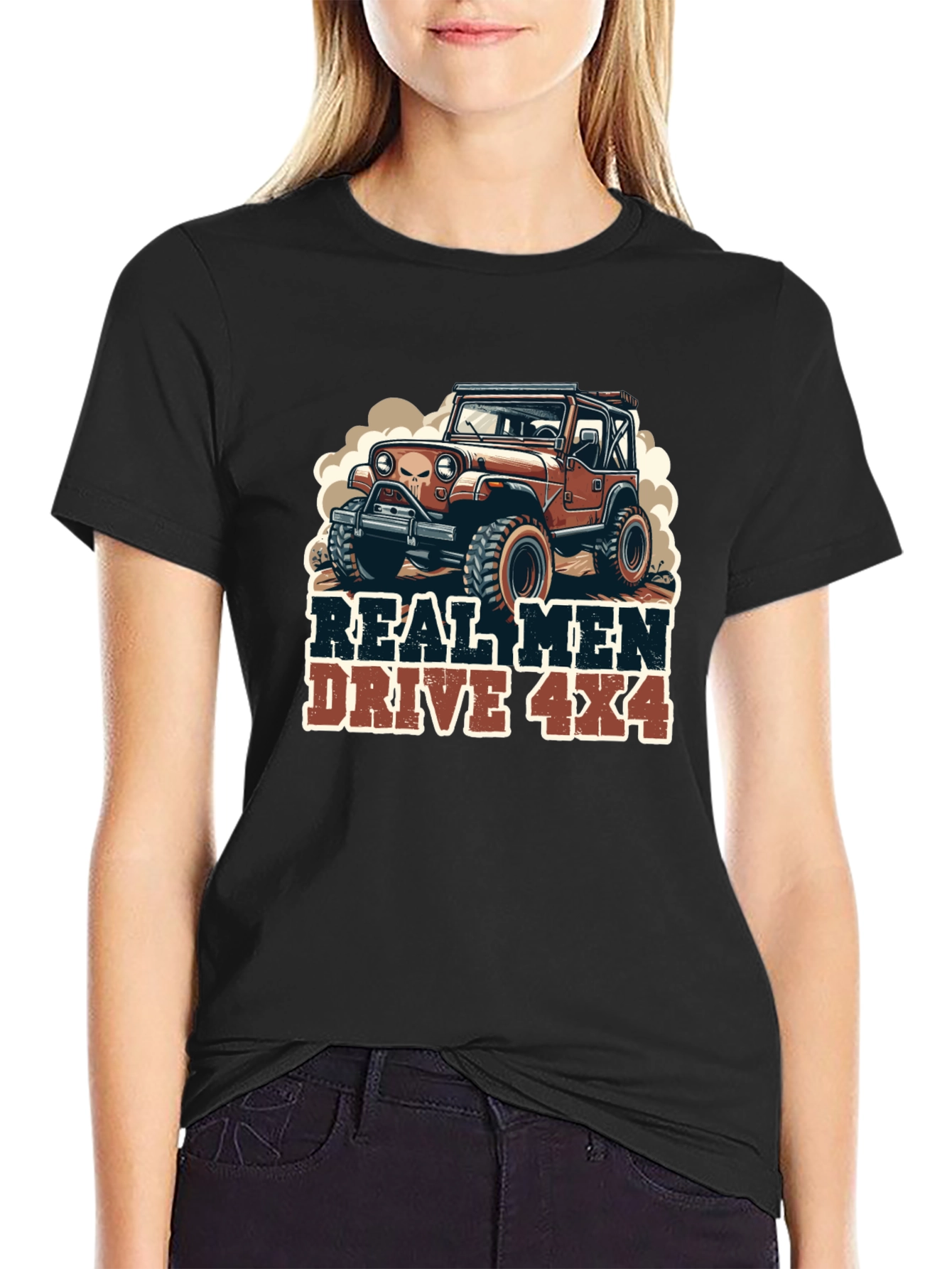 Real Men Drive 4x4 Graphic Tee