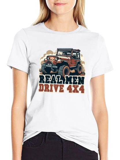 Real Men Drive 4x4 Graphic Tee