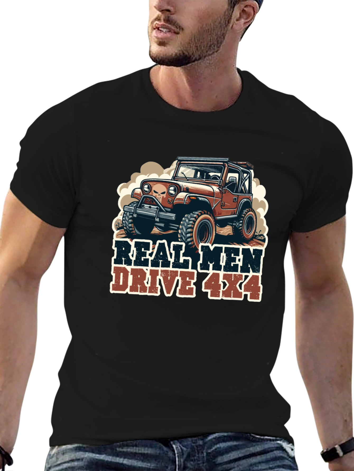 Real Men Drive 4x4 Graphic Tee