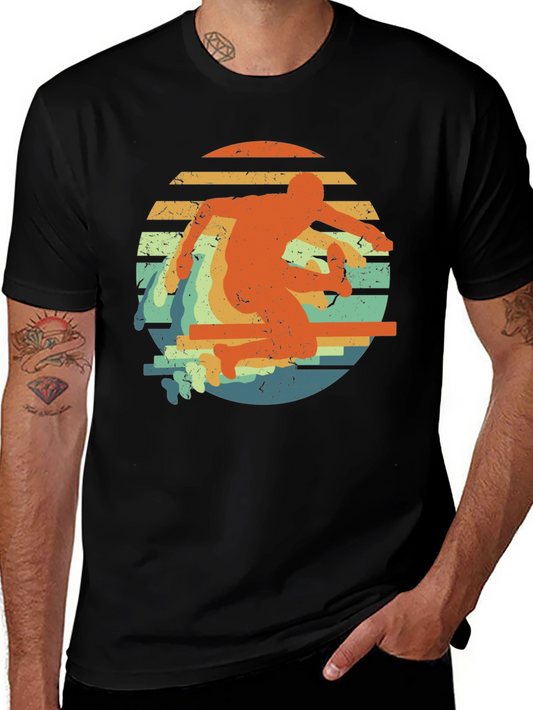 Retro Sunset Hurdler T-Shirt - Vintage Style