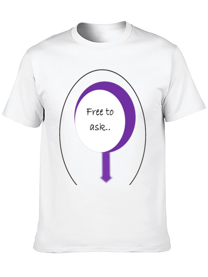 Free To Ask Graphic T-Shirt - Black