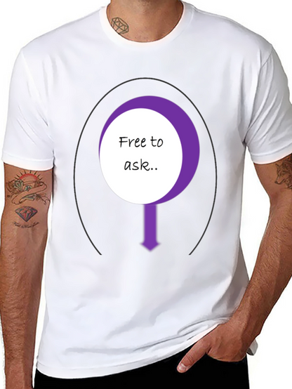 Free To Ask Graphic T-Shirt - Black