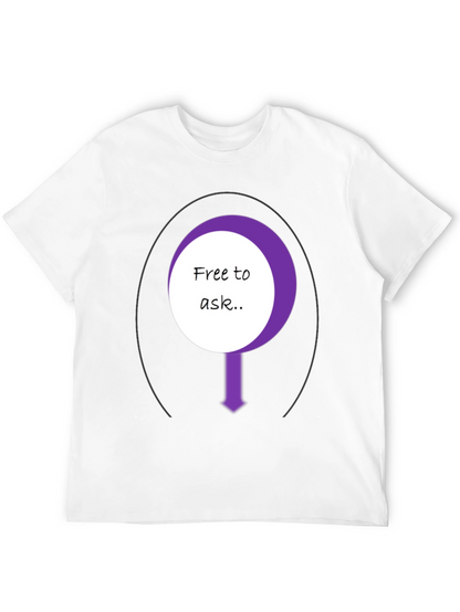Free To Ask Graphic T-Shirt - Black