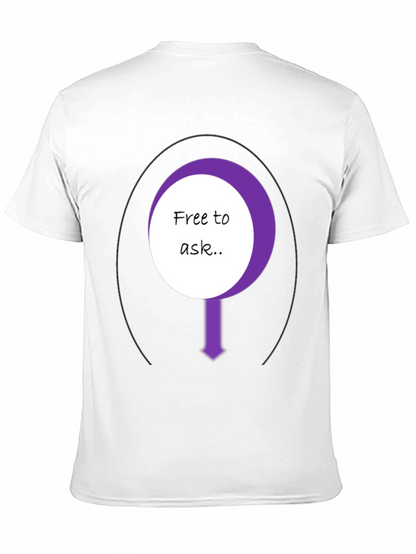 Free To Ask Graphic T-Shirt - Black