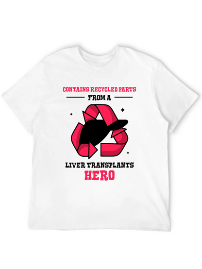 Liver Transplant Hero Recycled Parts Black T-Shirt